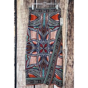 ANTHROPOLOGIE MAEVE Size 6 Silk Blend Geoda Multi Color  Wrap Skirt New NWT $148